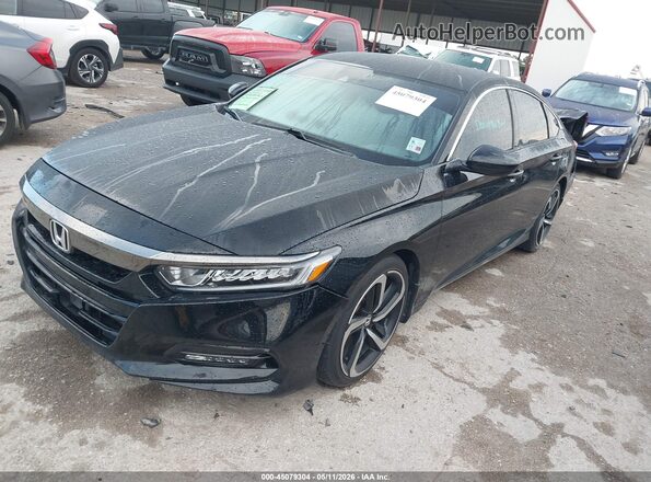 1HGCV1F32LA135146 2020 HONDA ACCORD Black Front left