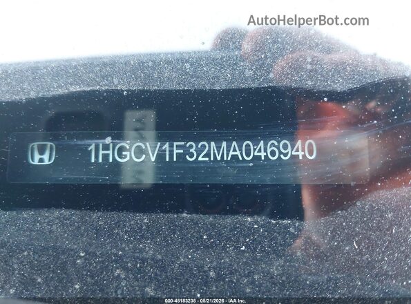 1HGCV1F32MA046940 2021 HONDA ACCORD White 