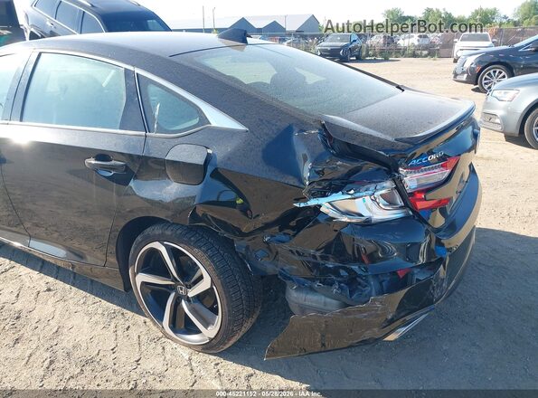 1HGCV1F32MA088251 2021 HONDA ACCORD Black Widok z przodu
