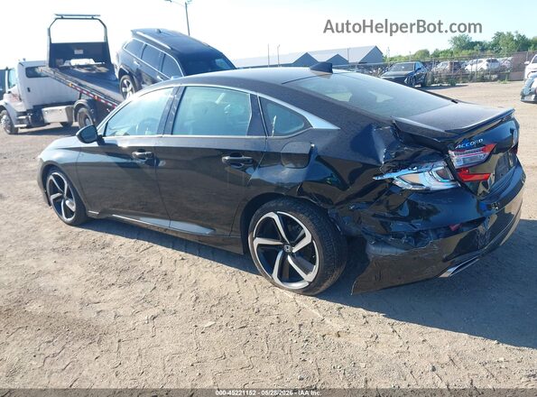 1HGCV1F32MA088251 2021 HONDA ACCORD Black Tył lewy