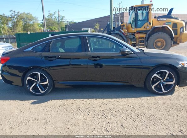 1HGCV1F32MA088251 2021 HONDA ACCORD Black Widok wnętrza z tyłu