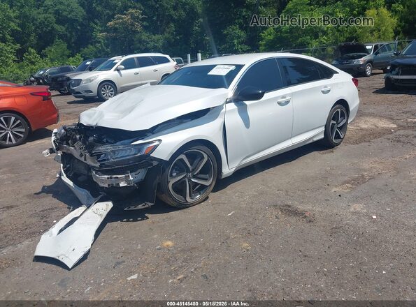 1HGCV1F32MA098567 2021 HONDA ACCORD White Przód lewy