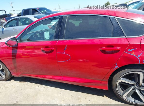 1HGCV1F32MA101435 2021 HONDA ACCORD Red Սալոնի 360 աստիճան տեսք