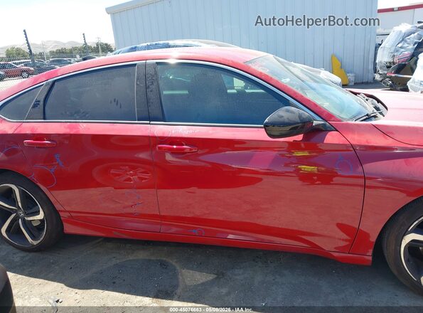 1HGCV1F32MA101435 2021 HONDA ACCORD Red Սալոնի հետևի տեսք