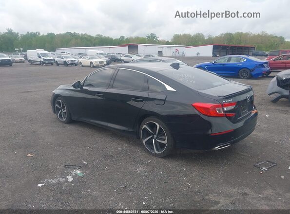 1HGCV1F33KA002636 2019 HONDA ACCORD Black Հետևի ձախ
