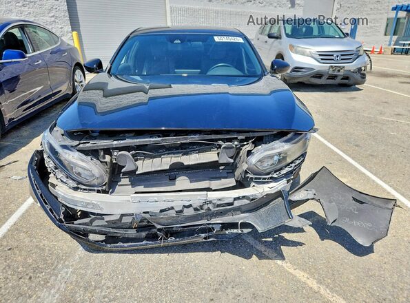 1HGCV1F33KA065851 2019 HONDA ACCORD Black Front view