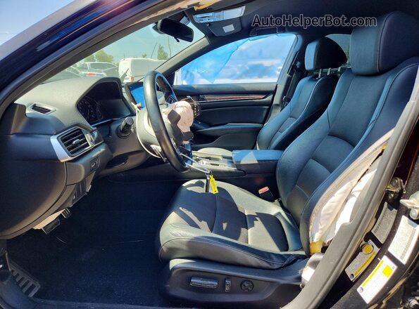1HGCV1F33KA065851 2019 HONDA ACCORD Black Front interior view