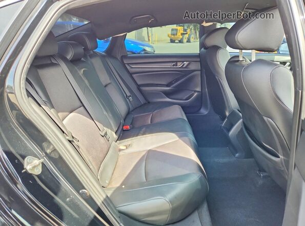 1HGCV1F33KA065851 2019 HONDA ACCORD Black Rear seats view