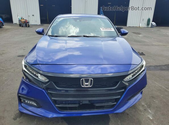 1HGCV1F33KA160507 2019 HONDA ACCORD Blue 