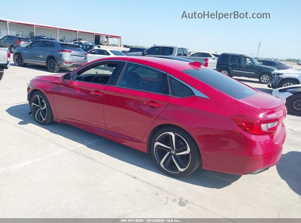 1HGCV1F33LA127928 2020 HONDA ACCORD Red Trasero izquierdo