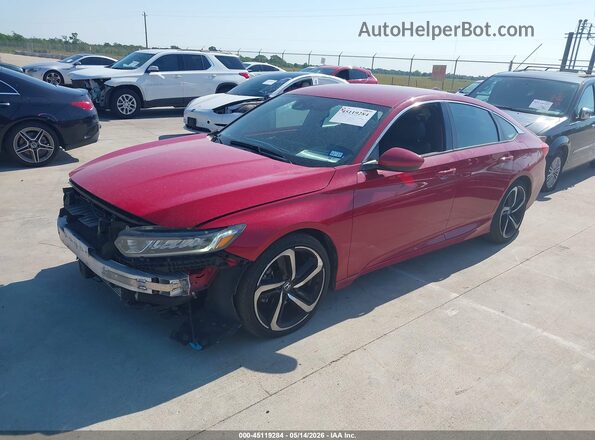 1HGCV1F33LA127928 2020 HONDA ACCORD Red Vista tres cuartos delantera izquierda