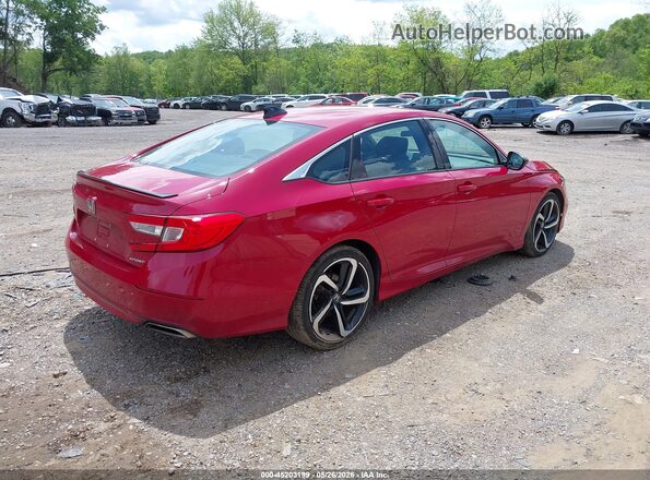 1HGCV1F33MA082104 2021 HONDA ACCORD Red Задня права чверть