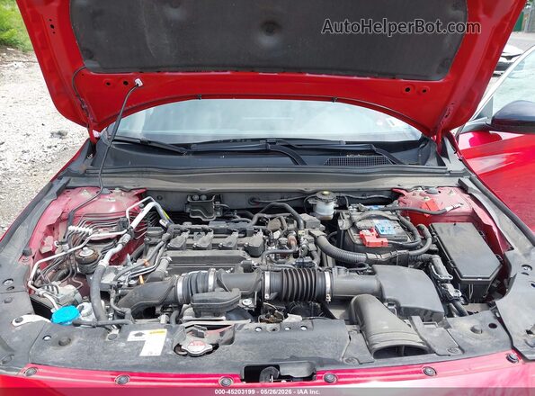 1HGCV1F33MA082104 2021 HONDA ACCORD Red Вид ззаду