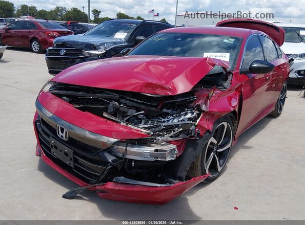 1HGCV1F33MA089148 2021 HONDA ACCORD Red Vista frontal