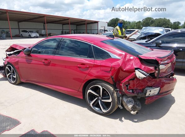 1HGCV1F33MA089148 2021 HONDA ACCORD Red Trasero izquierdo