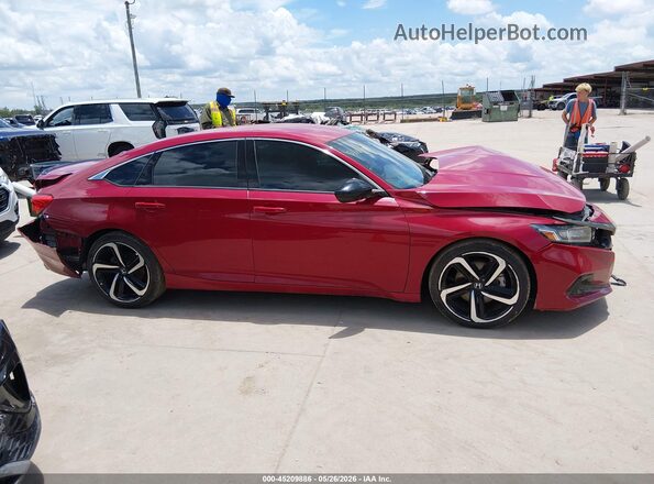 1HGCV1F33MA089148 2021 HONDA ACCORD Red Vista interior de 360 grados