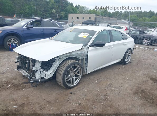 1HGCV1F33MA117837 2021 HONDA ACCORD White Առջևի ձախ երեք քառորդ տեսարան