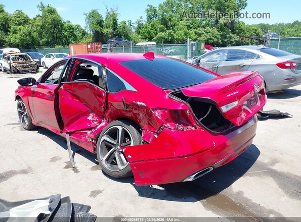 1HGCV1F34JA131502 2018 HONDA ACCORD Red Tył lewy