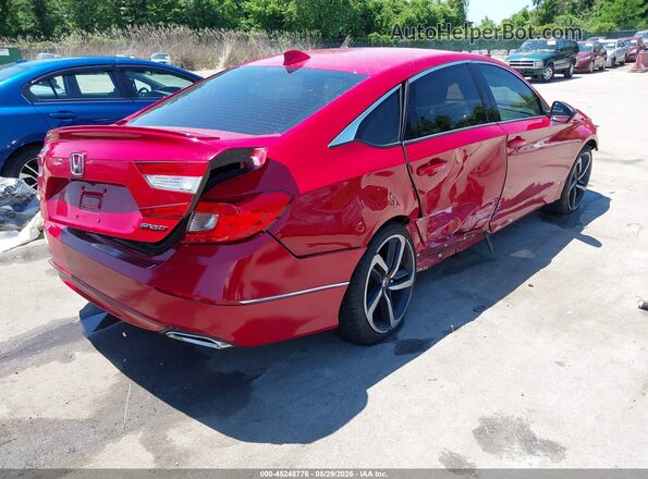 1HGCV1F34JA131502 2018 HONDA ACCORD Red Tył prawy
