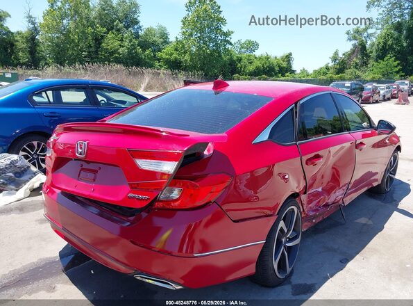 1HGCV1F34JA131502 2018 HONDA ACCORD Red Widok z przodu