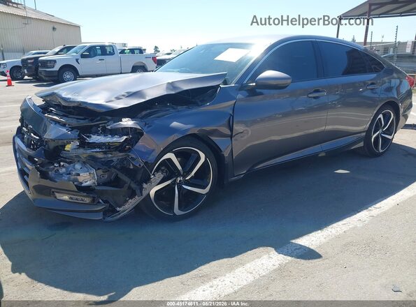 1HGCV1F34KA021194 2019 HONDA ACCORD Gray Передня ліва чверть