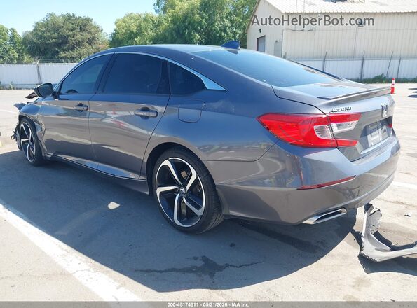 1HGCV1F34KA021194 2019 HONDA ACCORD Gray Задня ліва чверть