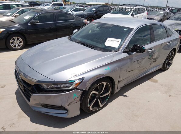 1HGCV1F34KA023057 2019 HONDA ACCORD Gray Դիմացի տեսք