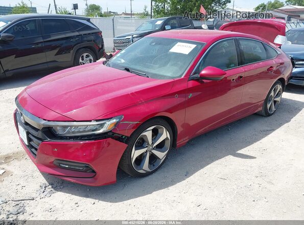 1HGCV1F34KA079547 2019 HONDA ACCORD Red Przód lewy