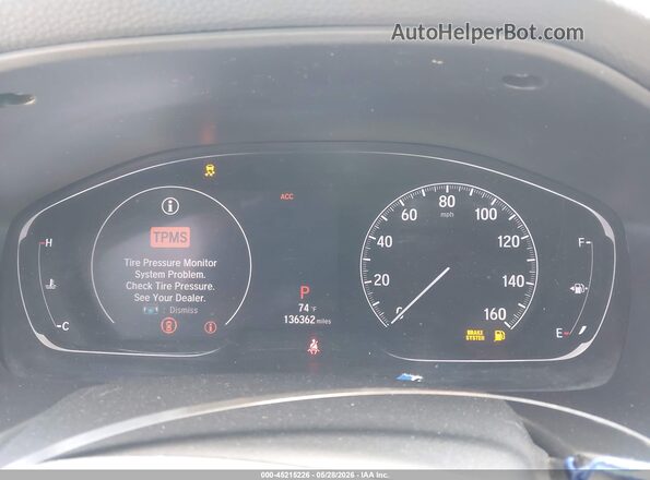 1HGCV1F34KA079547 2019 HONDA ACCORD Red Widok tylnych siedzeń