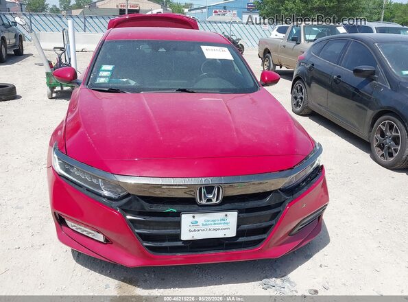 1HGCV1F34KA079547 2019 HONDA ACCORD Red Widok zestawu wskaźników
