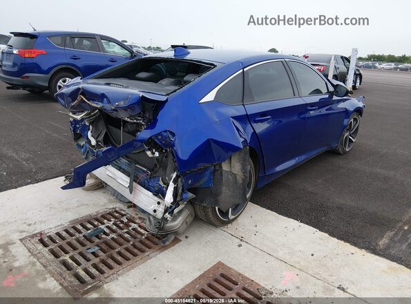 1HGCV1F34KA094064 2019 HONDA ACCORD Blue Задня права чверть