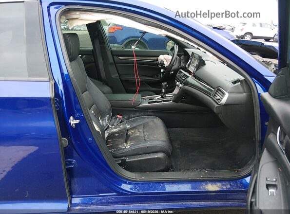 1HGCV1F34KA094064 2019 HONDA ACCORD Blue Вид салону спереду