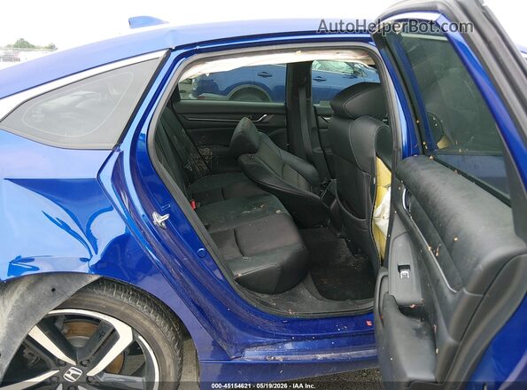 1HGCV1F34KA094064 2019 HONDA ACCORD Blue Вид наклейки з VIN-кодом