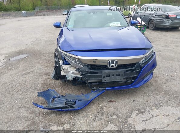 1HGCV1F34KA100168 2019 HONDA ACCORD Blue Widok z przodu