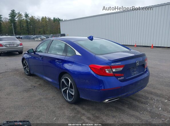 1HGCV1F34KA100168 2019 HONDA ACCORD Blue Tył lewy