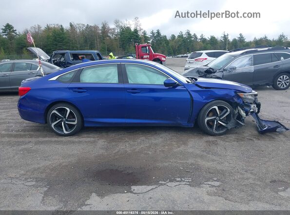 1HGCV1F34KA100168 2019 HONDA ACCORD Blue Widok wnętrza z tyłu