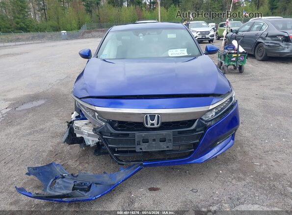 1HGCV1F34KA100168 2019 HONDA ACCORD Blue Widok zestawu wskaźników