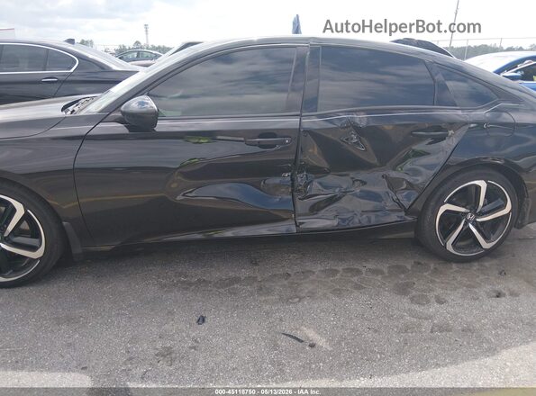1HGCV1F34KA122462 2019 HONDA ACCORD Black წინა ხედი
