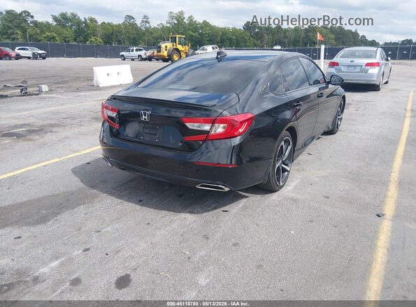 1HGCV1F34KA122462 2019 HONDA ACCORD Black უკანა მარჯვენა