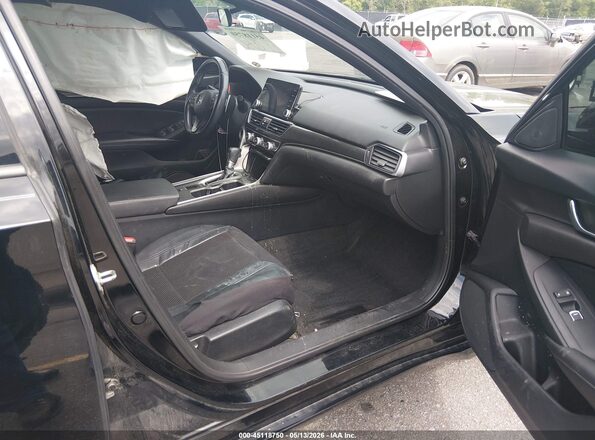 1HGCV1F34KA122462 2019 HONDA ACCORD Black წინა სალონის ხედი