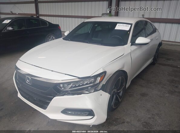 1HGCV1F34KA124678 2019 HONDA ACCORD White Przód lewy