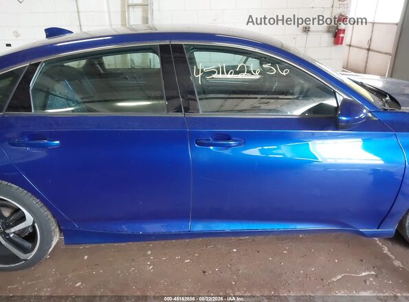 1HGCV1F34KA139469 2019 HONDA ACCORD Blue უკანა სალონის ხედი