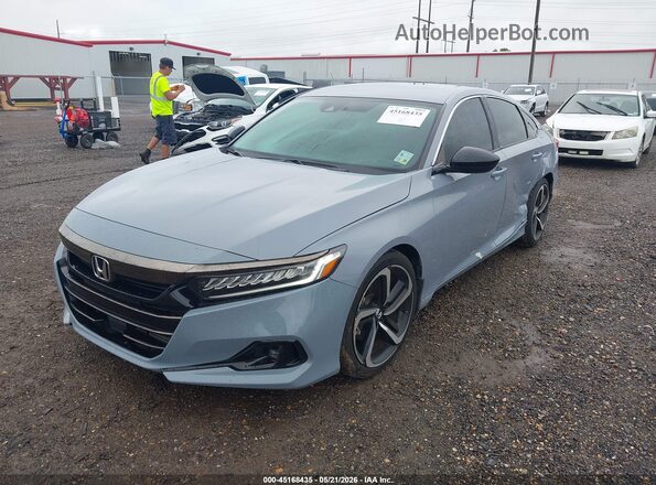 1HGCV1F34MA066283 2021 HONDA ACCORD Light Blue 