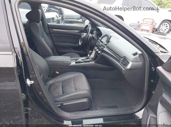 1HGCV1F34MA086601 2021 HONDA ACCORD Black წინა სალონის ხედი