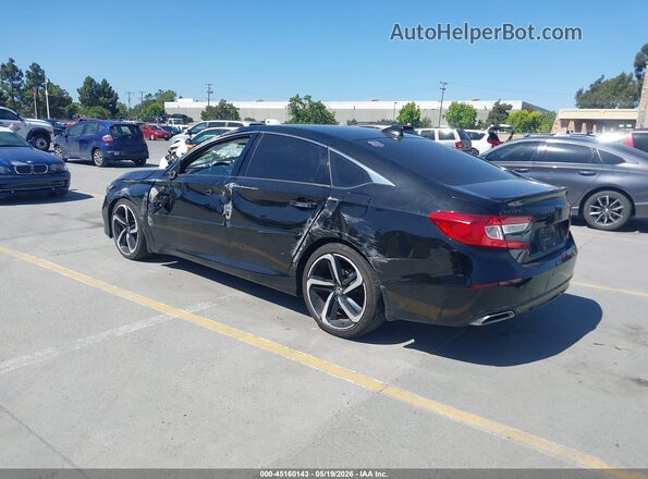 1HGCV1F34MA110184 2021 HONDA ACCORD Black Задня ліва чверть