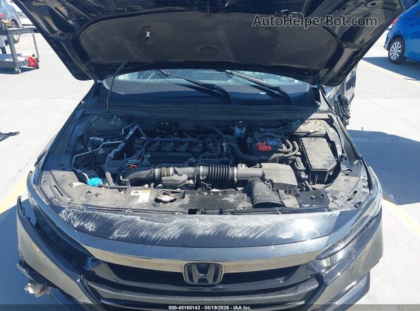 1HGCV1F34MA110184 2021 HONDA ACCORD Black Вид ззаду