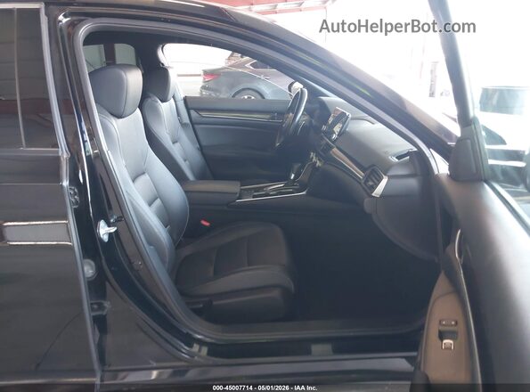 1HGCV1F34NA065796 2022 HONDA ACCORD Black Вид салону спереду