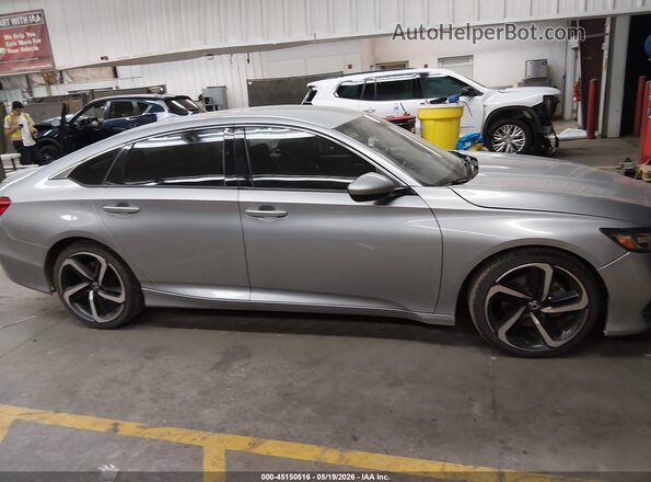 1HGCV1F35JA198383 2018 HONDA ACCORD Gray Widok zestawu wskaźników