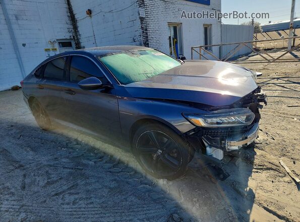 1HGCV1F35JA258629 2018 HONDA ACCORD Gray Delantero derecho