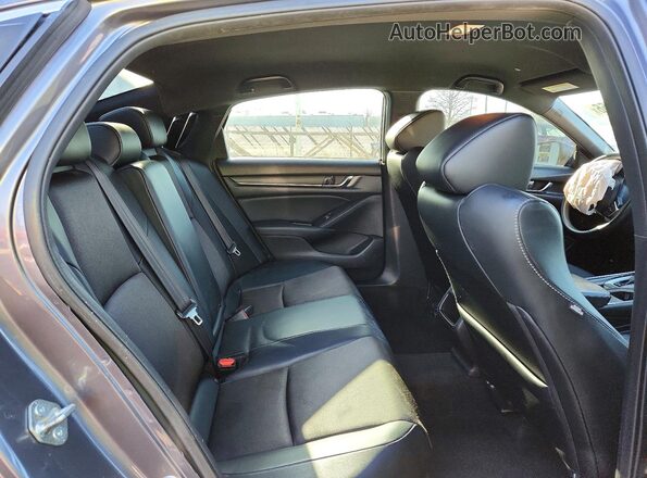 1HGCV1F35JA258629 2018 HONDA ACCORD Gray Vista de los asientos traseros